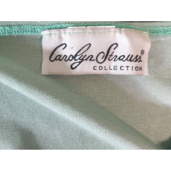 Carolyn Strauss Womens Cardigan 3x Mint Sleeveless Long Duster Plus Size - Picture 6 of 7